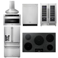 36 Induction Cooktop, Range Hood, Microwave, Refrigerator, Dishwasher, Wine Cooler B76966