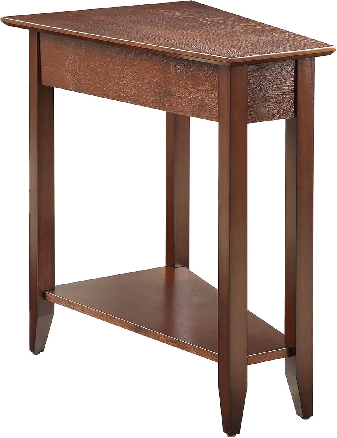 White Wedge End Table L58998