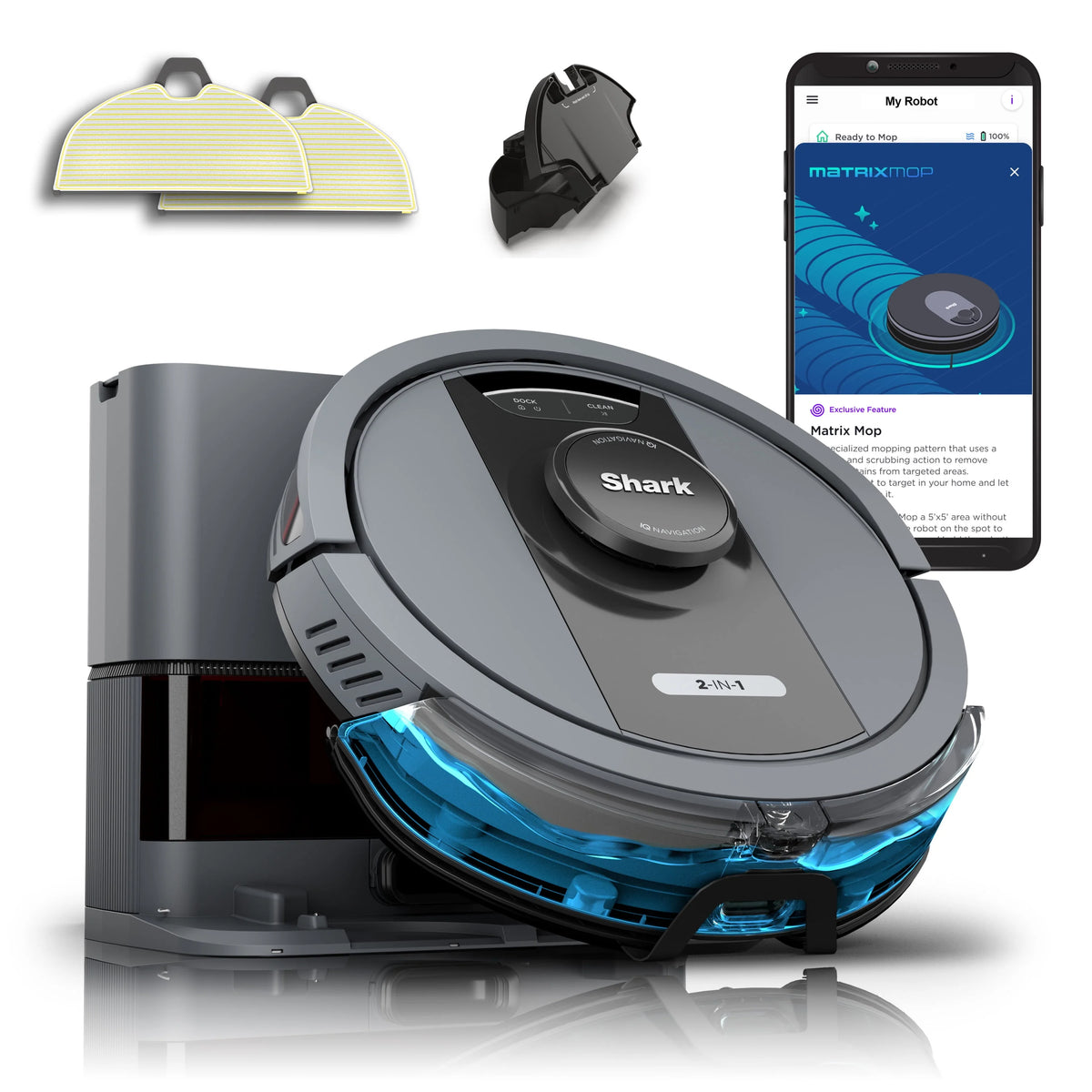 Bagless Robot Vacuum & Mop with Home Mapping T677791
