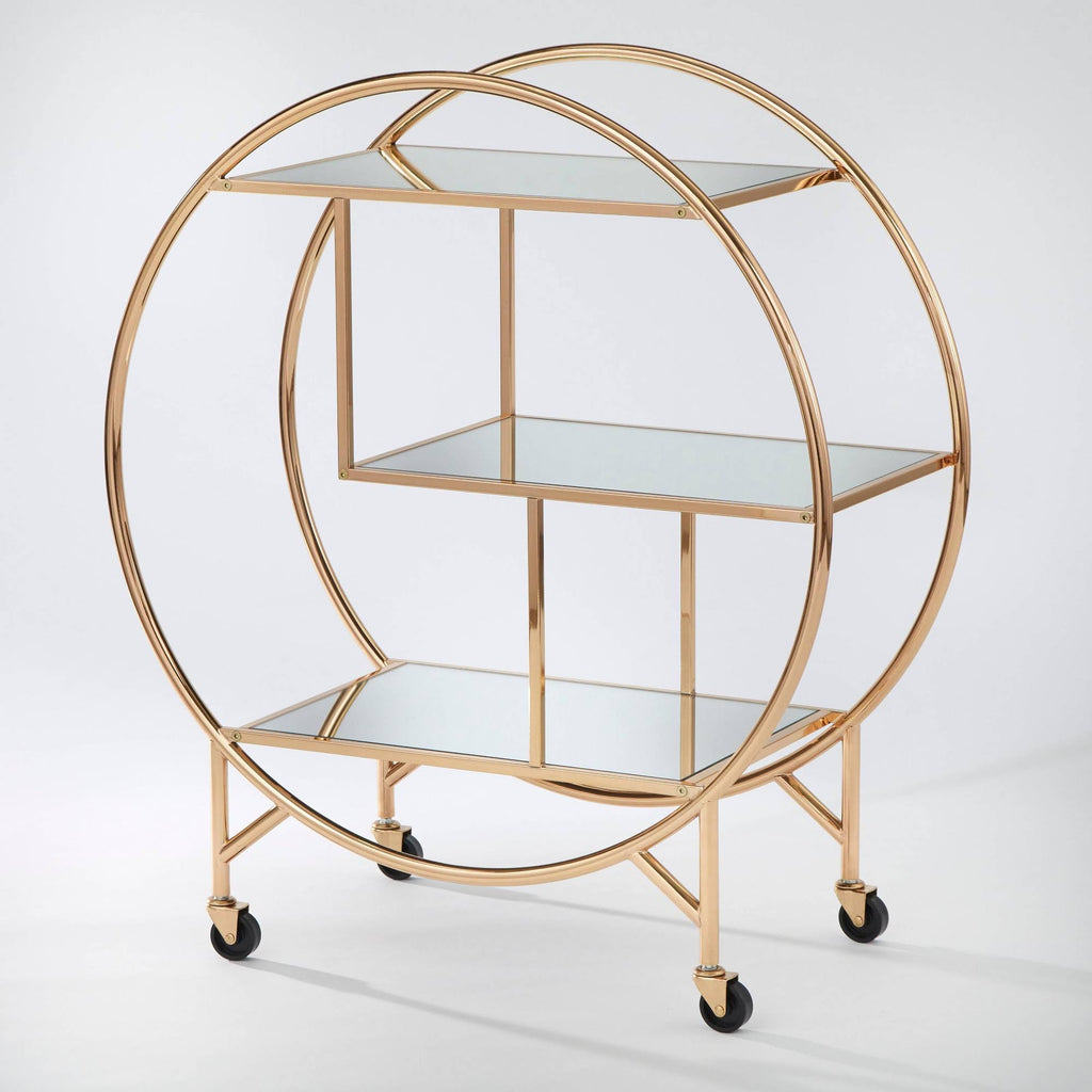 Rose Gold Bar Cart J494