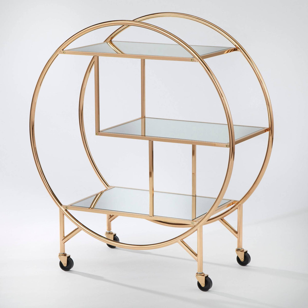 Rose Gold Bar Cart J494