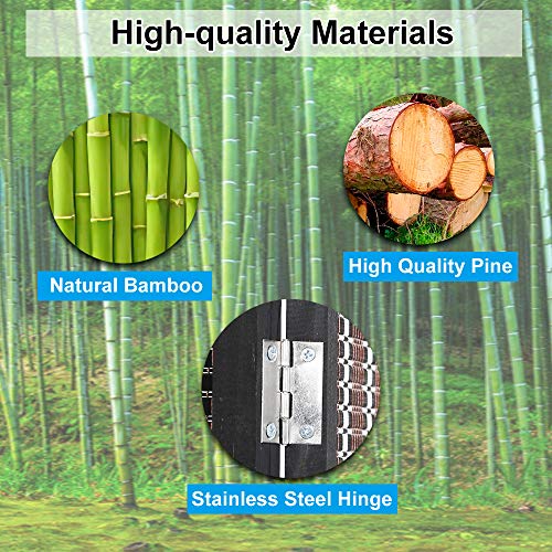 4 Panel 72 Inches High Bamboo Mesh Room Divider M7849