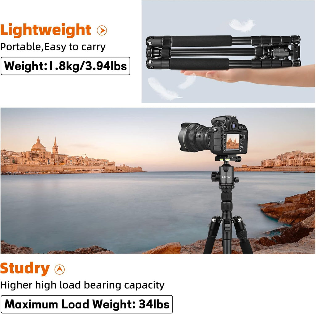 Compact Aluminum Camera Tripod with 360 Degree Ball Head L47517