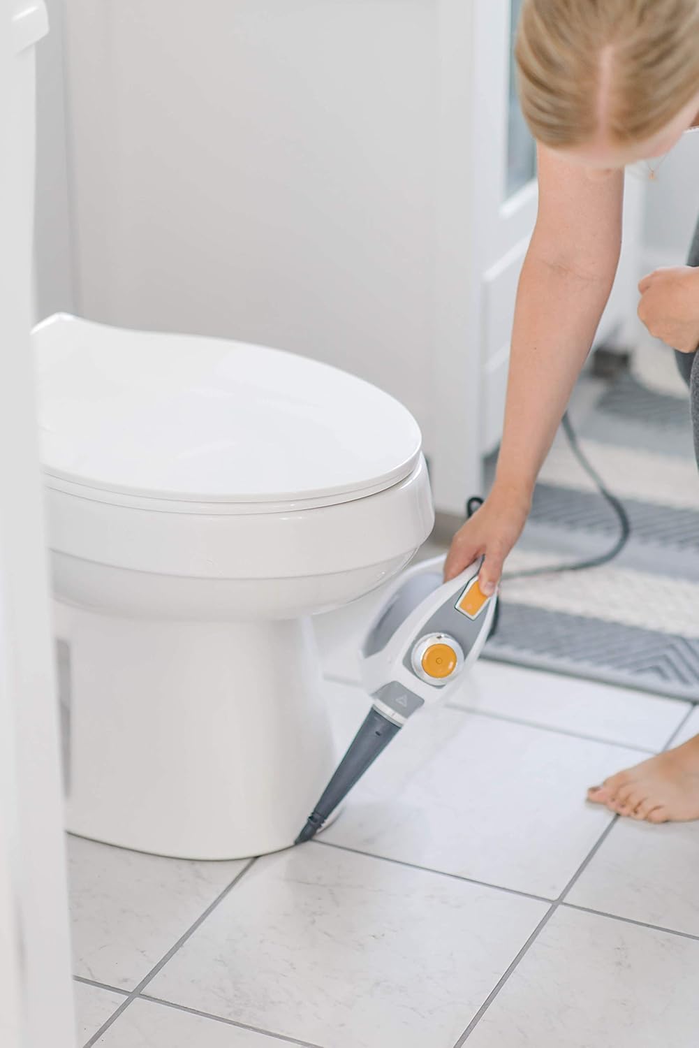 White Handheld Steam Cleaner and Multipurpose Steamer M3529