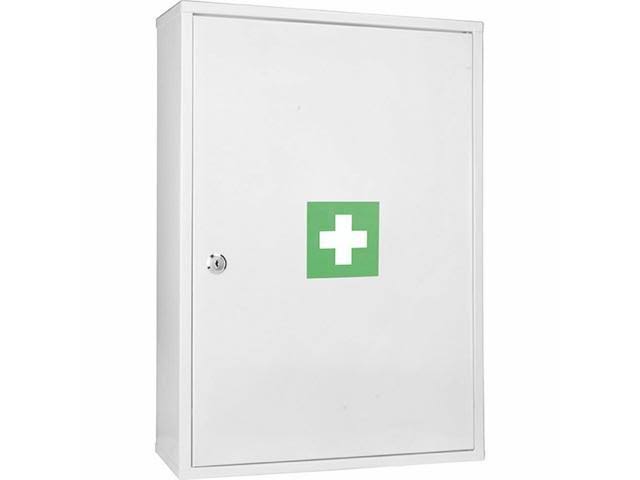 White Key Lock Wall Mount Security Cabinet X4889