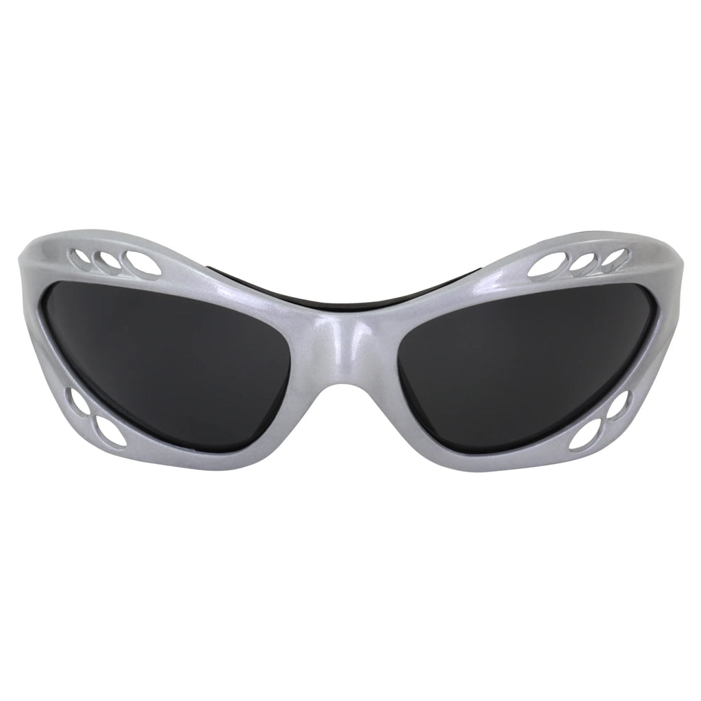 3 Pairs Padded Polarized Sunglasses w/Strap Silver Frame w/Smoke Lens & Black Frame w/ Pink & Green Mirror Lenses W612892