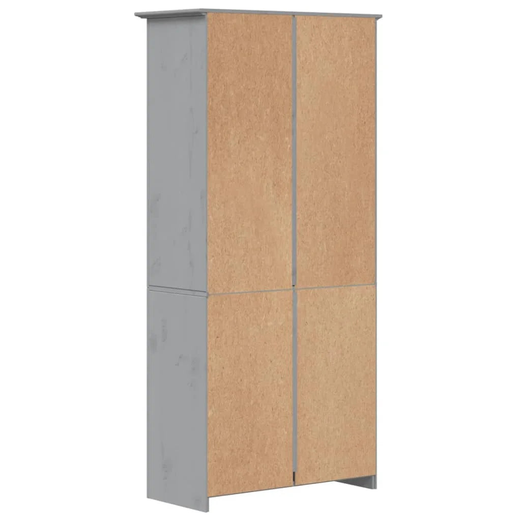 Gray Solid Wood Pine 5-Tier Bookcase C350050