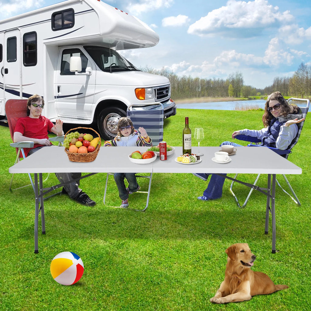 8 ft Plastic Folding Camping Table N3033