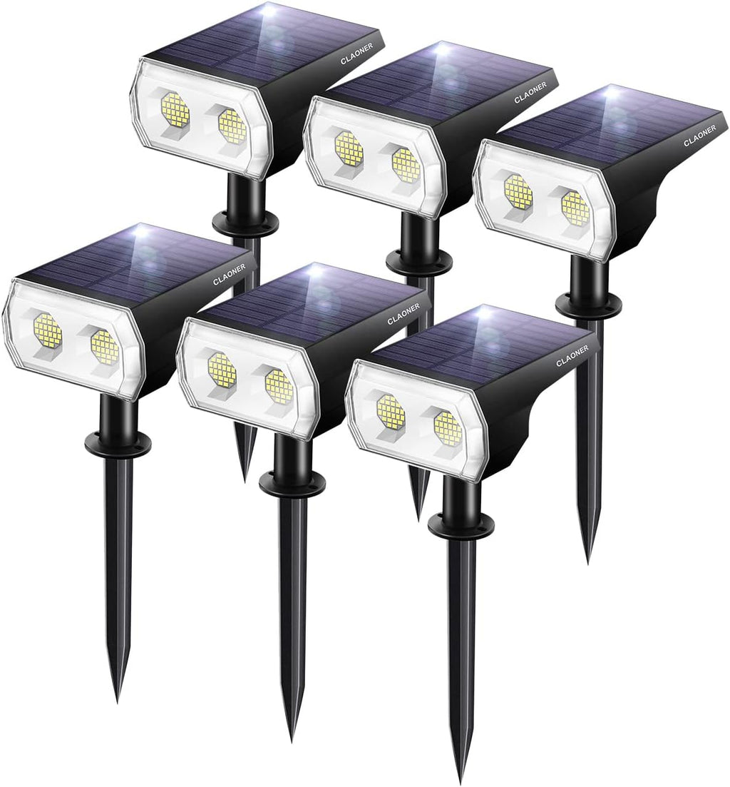 4 Pack Cold White Solar Landscape Spotlights C308