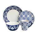 Blue and White 16-Piece Stoneware Dinnerware Set K79909