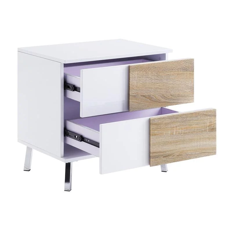 White High Gloss End Table V723915