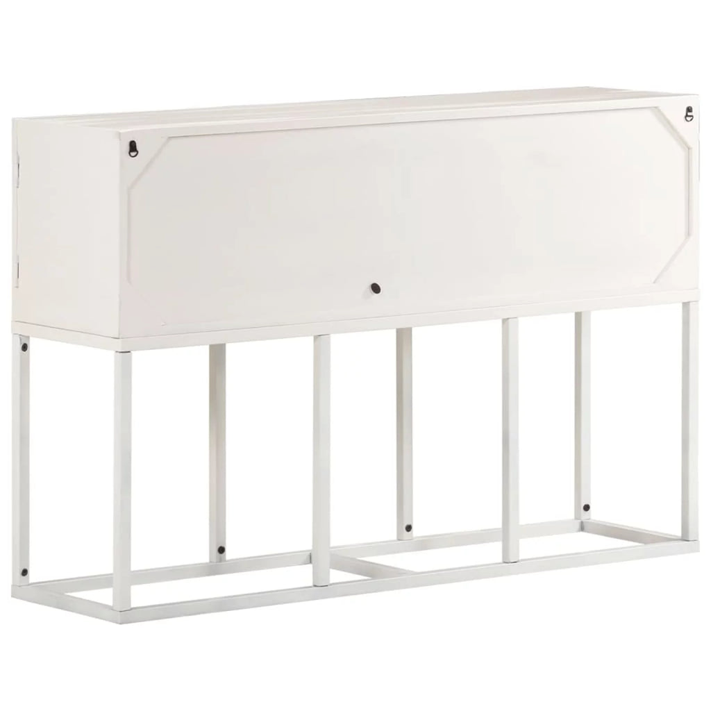 White 3 Door Mango Wood Sideboard S3151