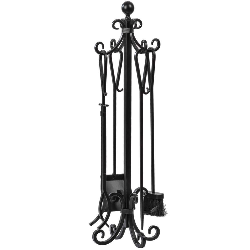 5 Pieces Cast Iron Fireplace Tools C46722