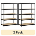 5-Shelf Steel Freestanding Shelving Unit Black X4736
