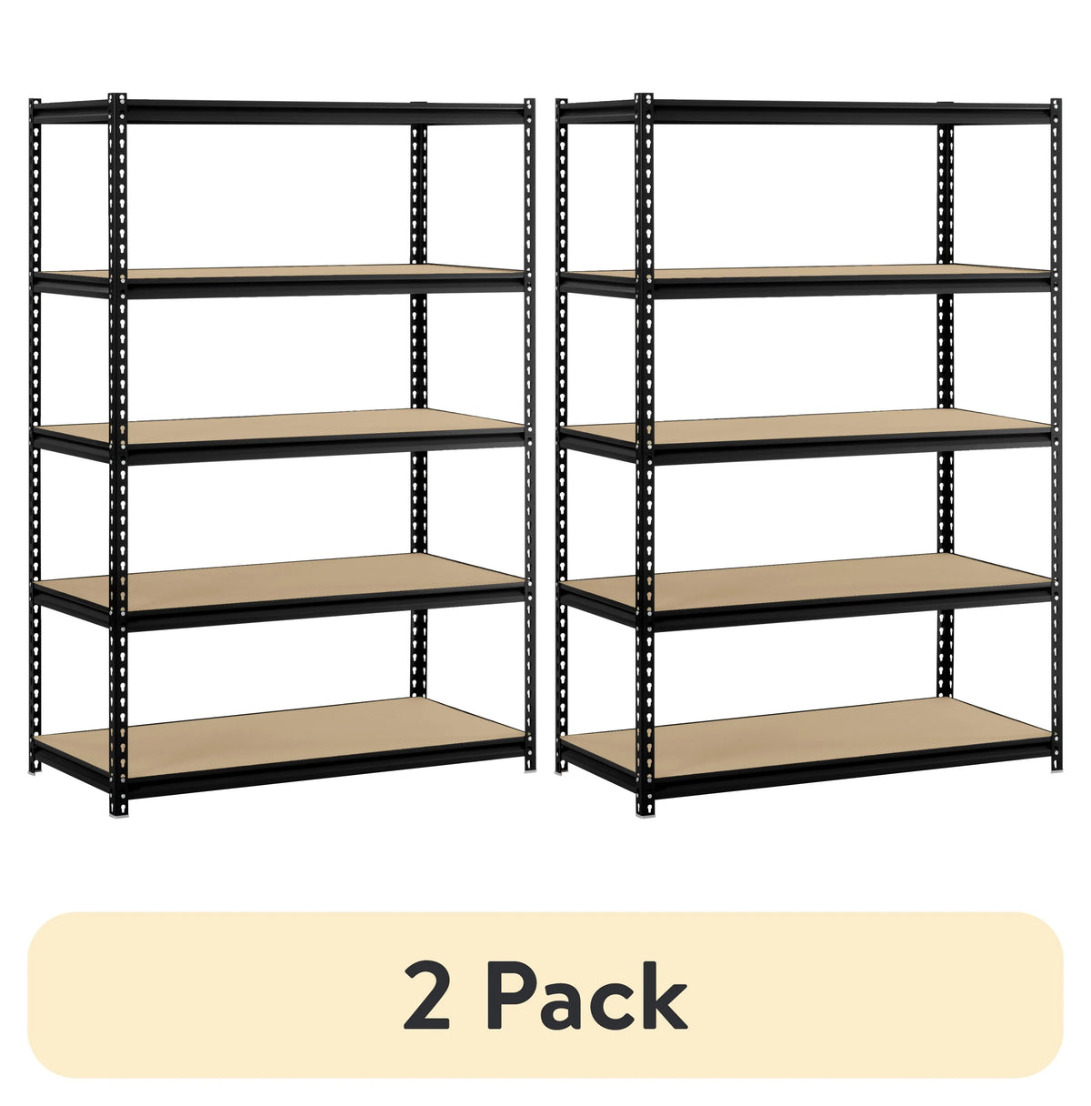 5-Shelf Steel Freestanding Shelving Unit Black X4736