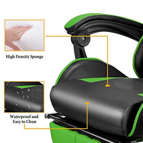 White Gaming Chair with Footrest Q60412