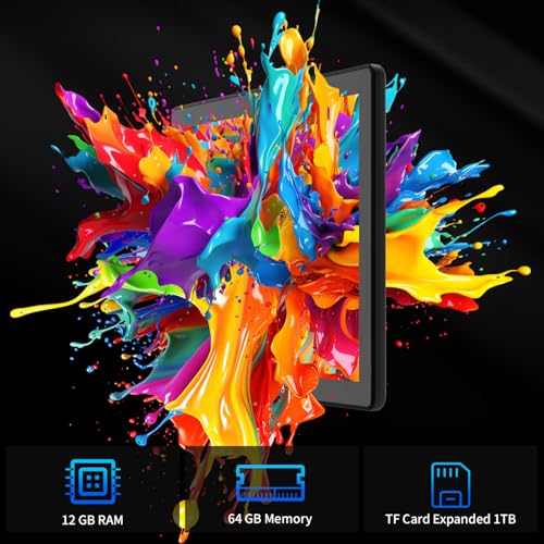 Android Tablet 10.1 Inch IPS HD Touch Screen 64GB Storage 8 in 1 Tablets Kit F795