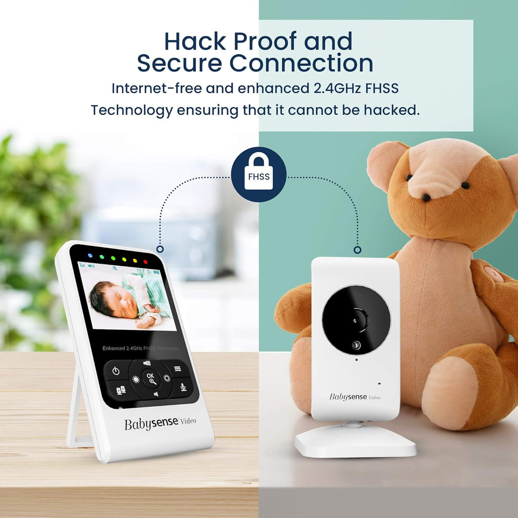 Video Baby Monitor with Camera and Audio, Two Cameras, Night Vision, Two Way Talk D6212
