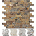 20 Sheets Peel and Stick Stone Metal Tile Backsplash (12'' X 12'') J8992