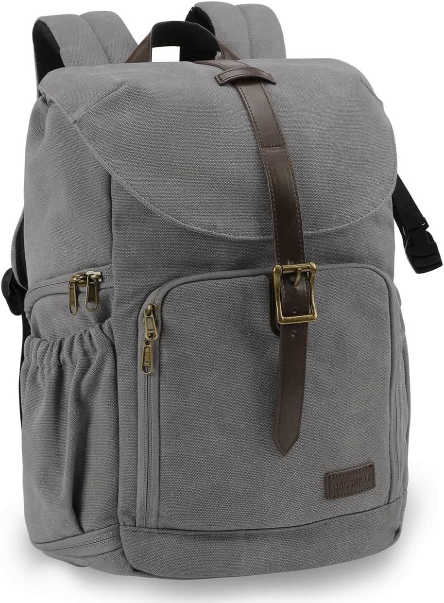 Black Waterproof Camera Backpack with Rain Cover P382904