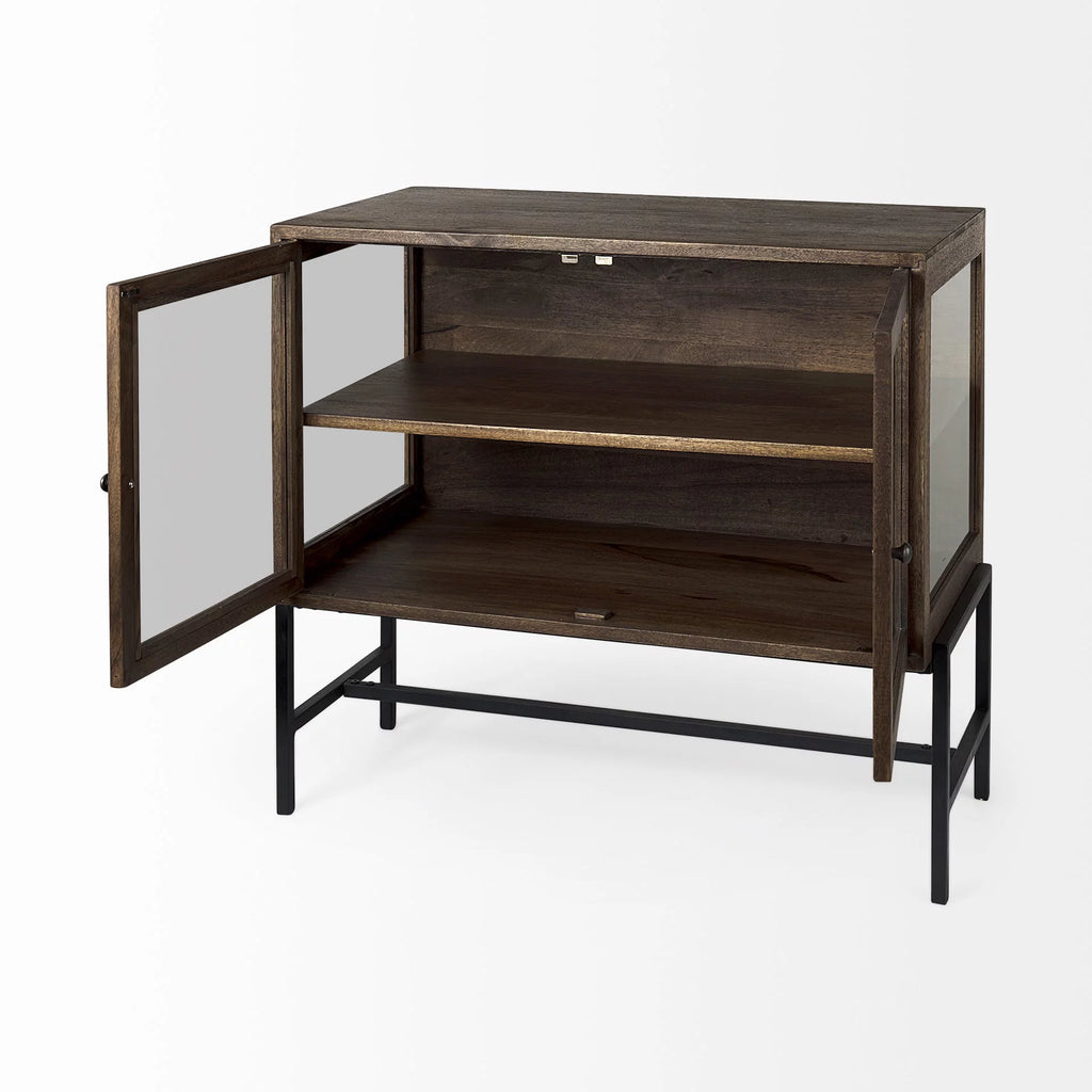 Rustic Two Door Shadowbox Cabinet P4347