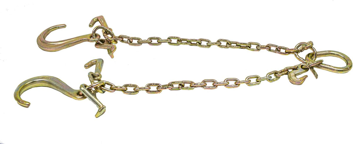 8" Medium J Hooks Chain Bridle with Grab Hooks 2' Legs (2 Pack) K8256
