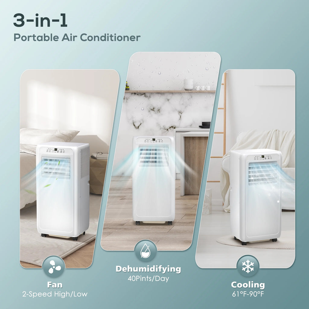 5000BTU Portable Air Conditioner 3 in 1 with 24-Hour Timer W4998