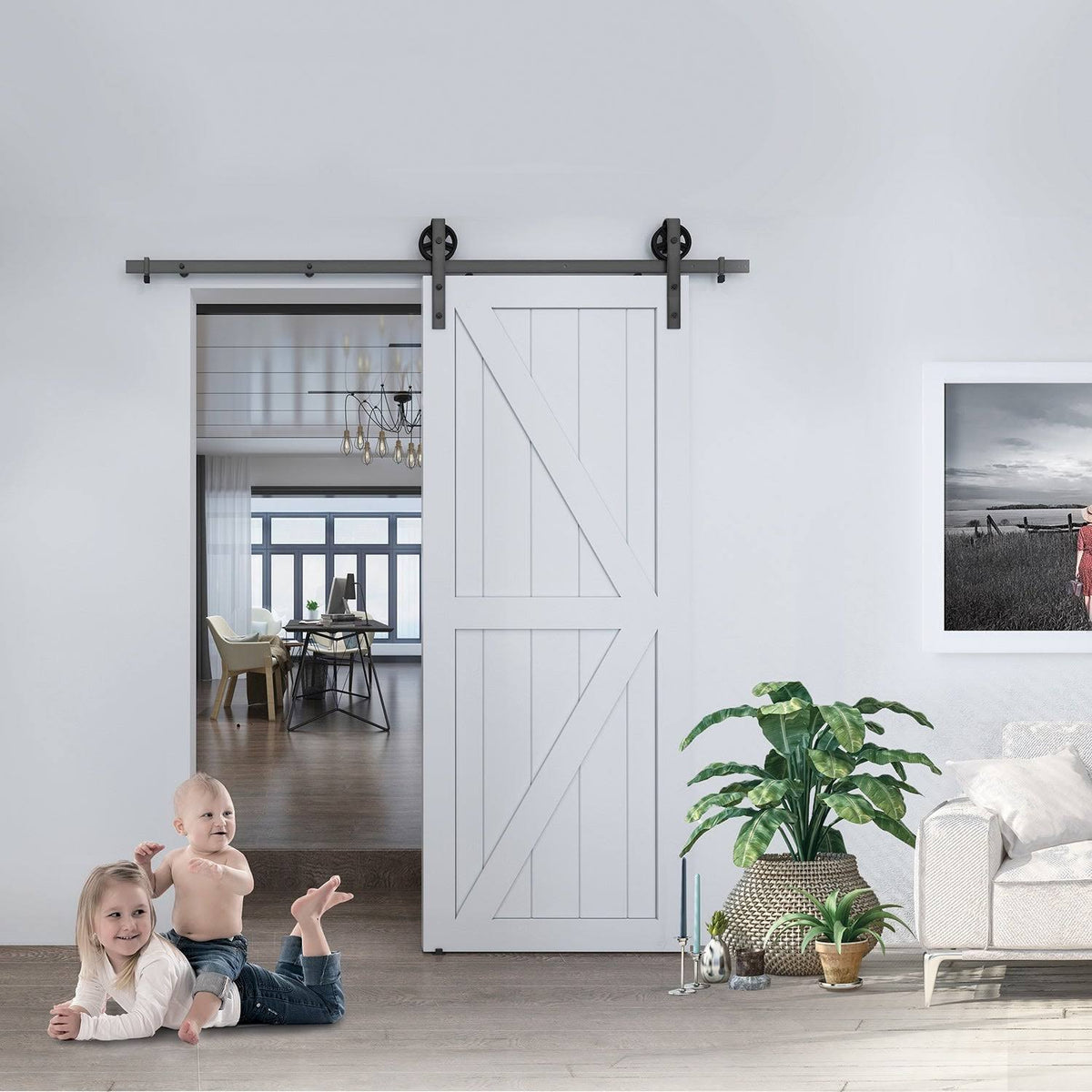 Unfinished Pine Barn Door Slab 33 in. C388