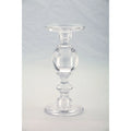 Clear Handblown Glass Pillar Candle Holder N84264
