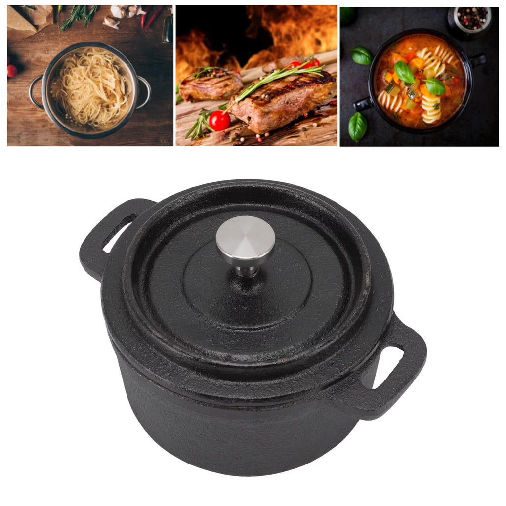 Cast Iron Cooking Pot with Lid 20CM W921