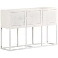 White 3 Door Mango Wood Sideboard S3151