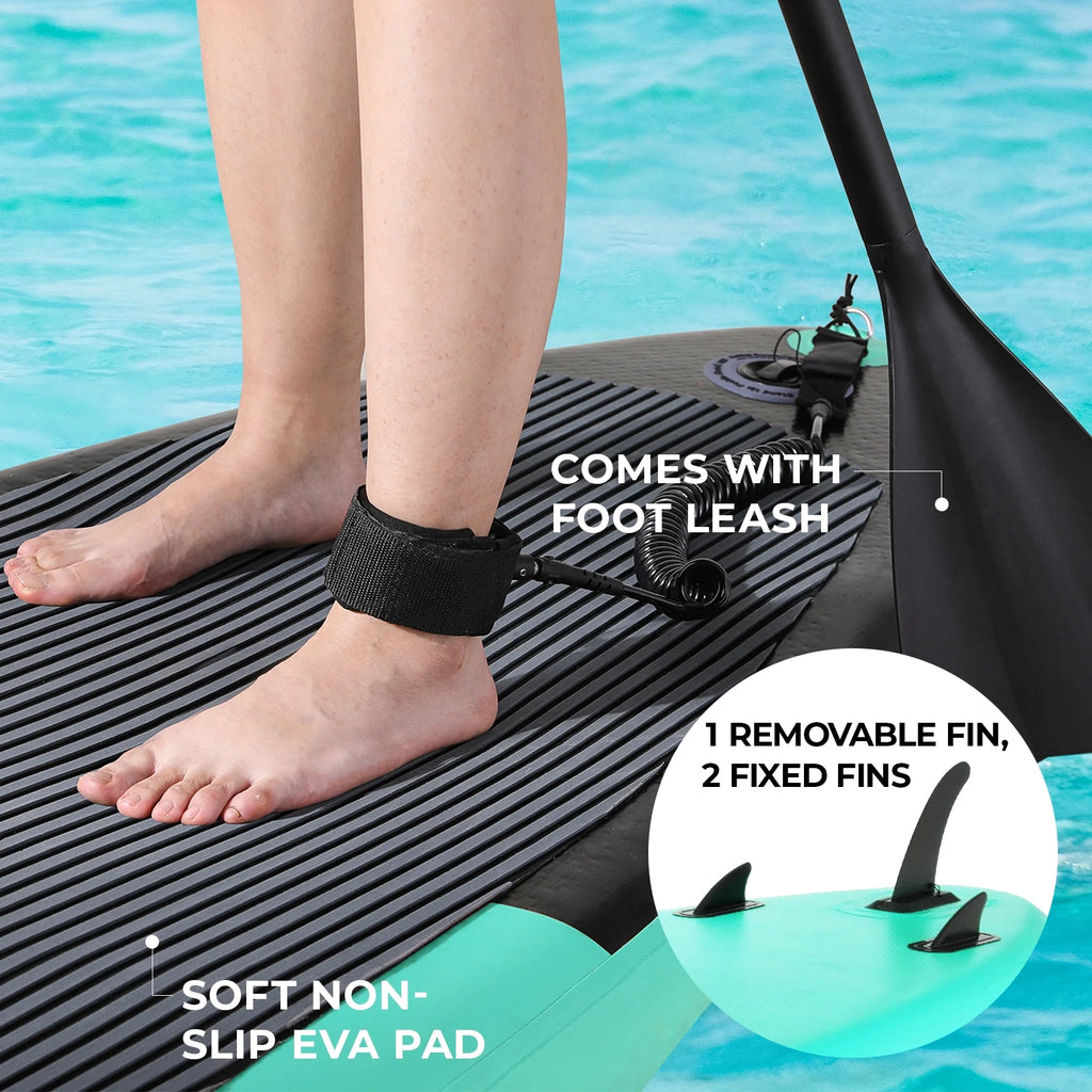 10ft Inflatable SUP Stand up Paddle Board with Backpack, Paddle, Leash T577