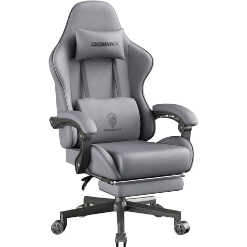 Black Green Fabric Gaming Chair with Footrest F788