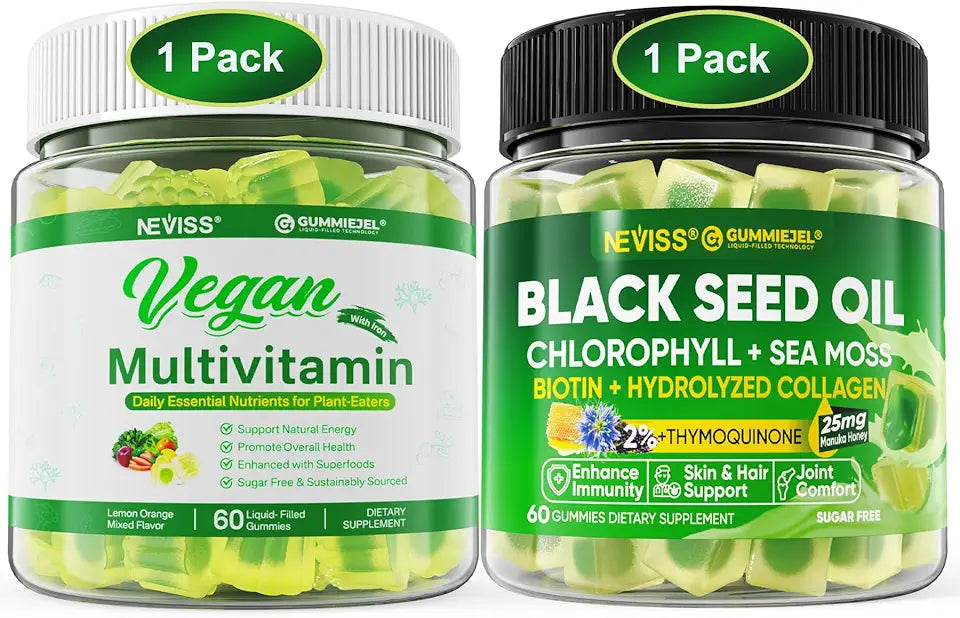 Vegan Multivitamin Gummies with Iron Black Seed Oil H75526