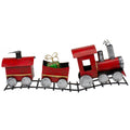15x22 Three Car Red and Silver Metal Train Christmas Decoration P19200