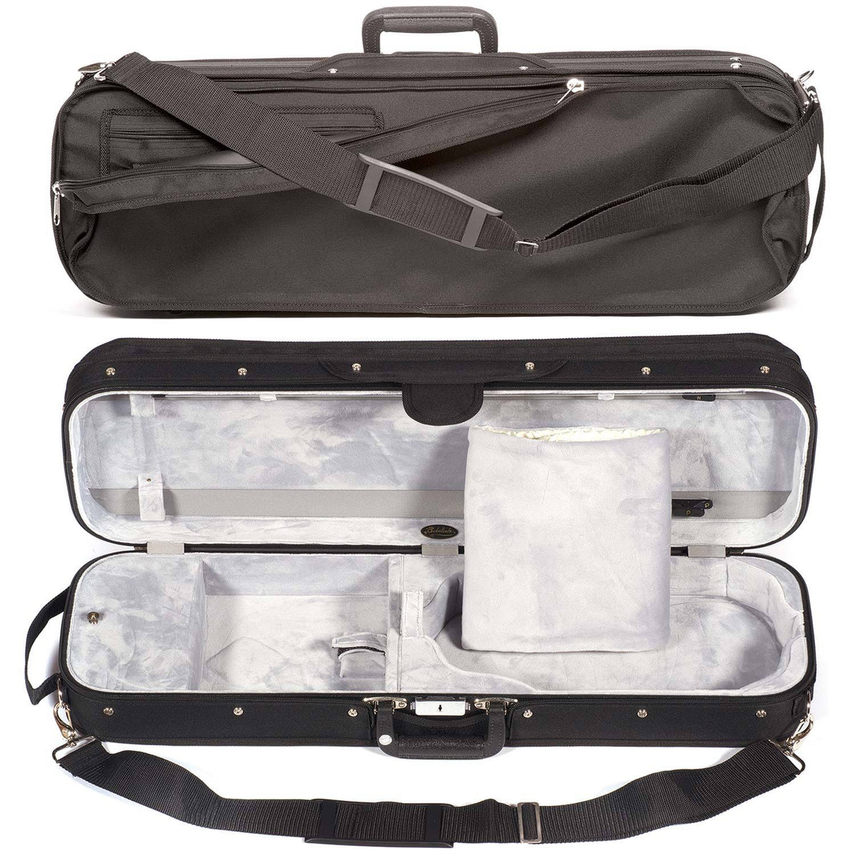 4 Violin Case with Gray Velour Interior H40331