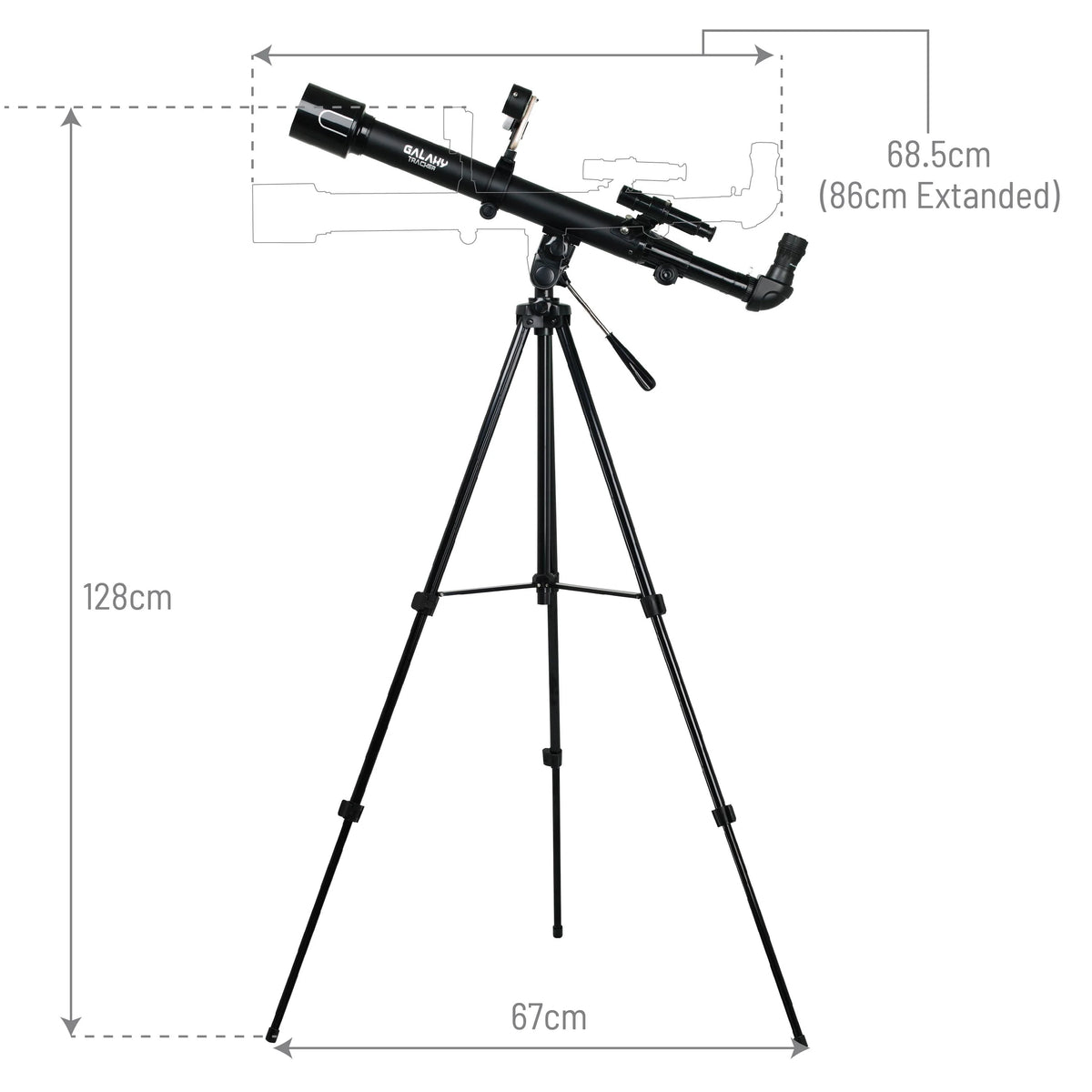 50Mm Wide Angle Hd Telescope With Aluminium Tripod U7112