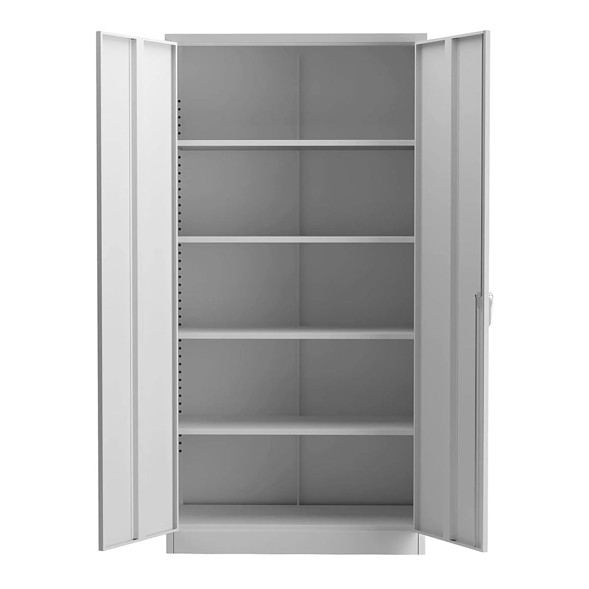 72 Inch Locking Storage Cabinet with Adjustable Shelves, Gray F270