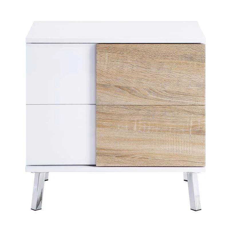 White High Gloss End Table V723915
