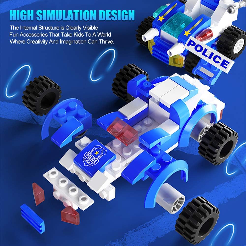 1338 Pieces Police Station Building Blocks Set with Storage Box X429987
