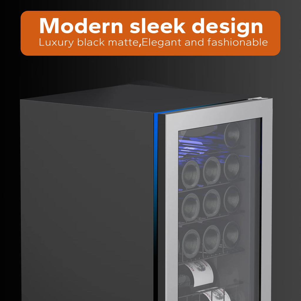 20 Bottle Mini Wine Fridge with Glass Door S443