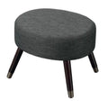 Dark Charcoal Gray Oval Ottoman Stool U462