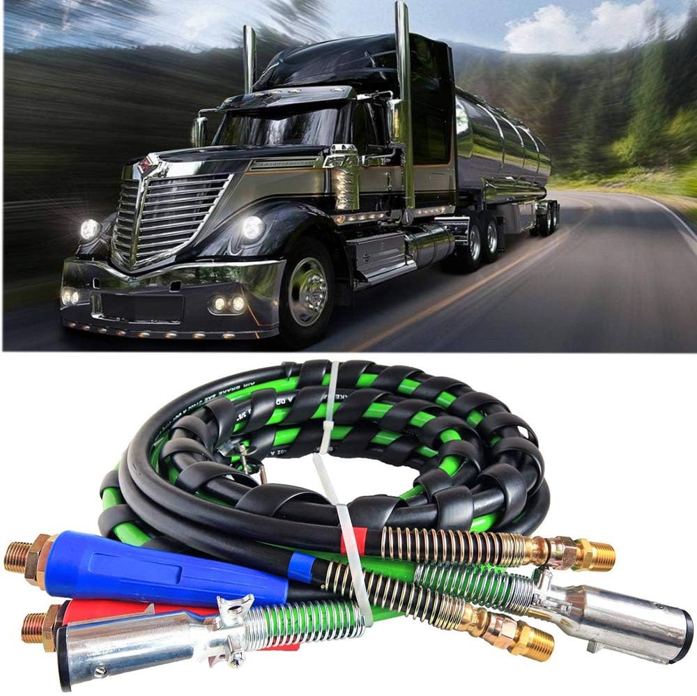 12 Ft 3-in-One Rubber Wrap Set Air Hose Electrical Cable Wrap Z67040