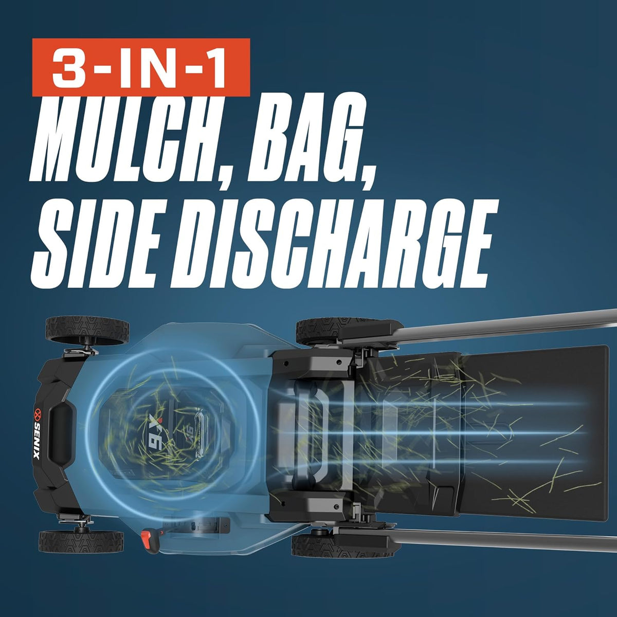 60 Volt Max 21-Inch 3-in-1 Cordless Push Lawn Mower with 6Ah Lithium-ion Battery & Charger L5463