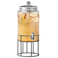 Clear Glass Drink Dispenser with Spigot and Stand X228