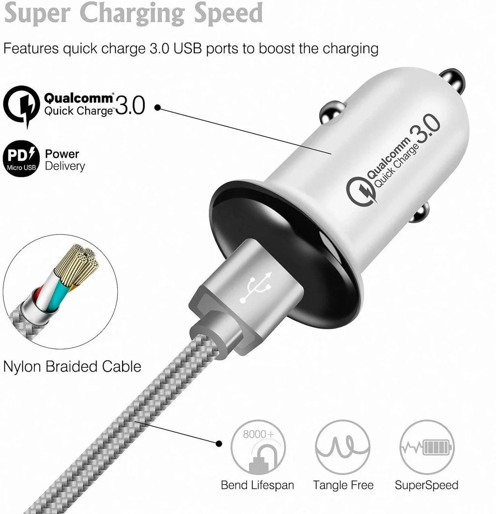 Wireless Charging Car Vent Cellphone Mount Silver J669205