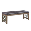 56 Inch Solid Wood Padded Bench E928