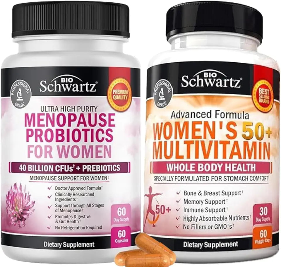 Probiotic Menopause Supplement for Women Plus Daily Multivitamin for Women 50 & Over F16856