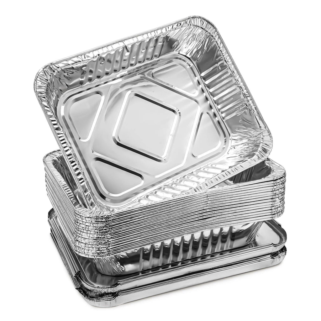 20 Pack Half Size Aluminum Pans with Lids U82457