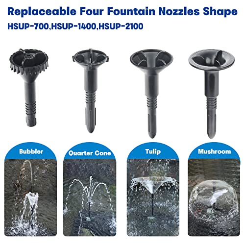 185GPH Submersible Fountain Pump with Fountain Kits S8678